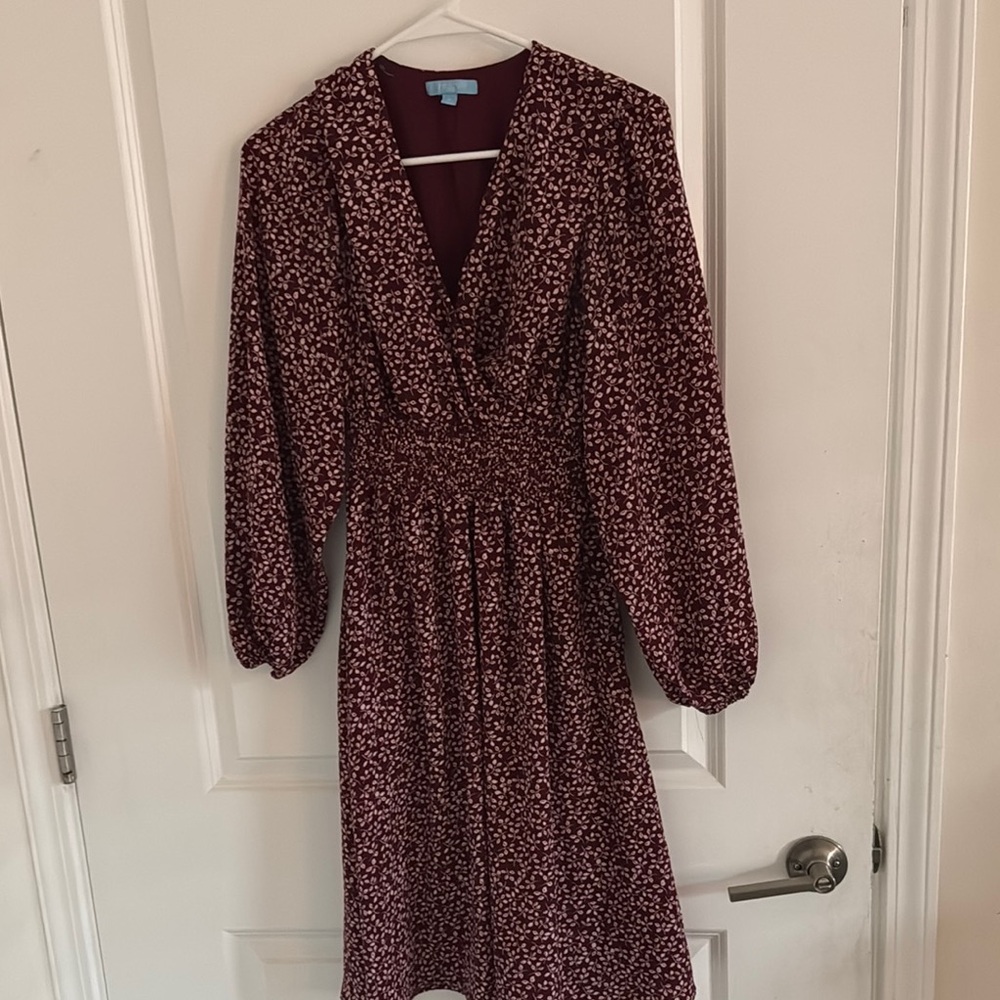 Burgundy Floral Dress